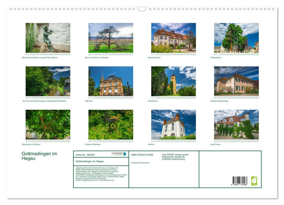 Gottmadingen im Hegau (CALVENDO Wandkalender 2026)
