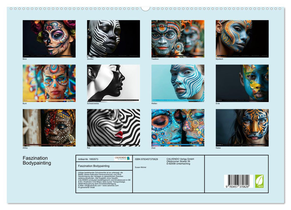 Faszination Bodypainting (CALVENDO Premium Wandkalender 2026)