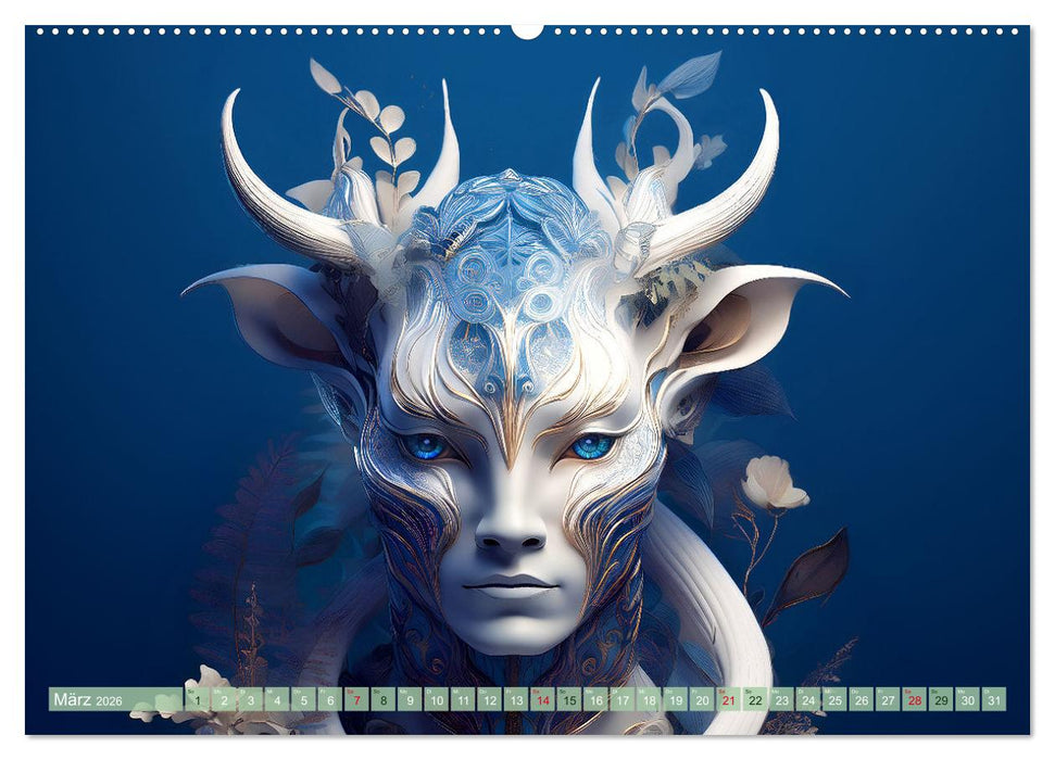 Bionische Lebewesen - Von der Natur inspirierte Menschen der Zukunft (CALVENDO Premium Wandkalender 2026)