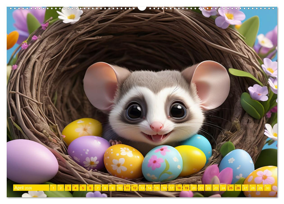 Niedliche Flughörnchen - Sugar Glider Jahresreise (CALVENDO Wandkalender 2026)