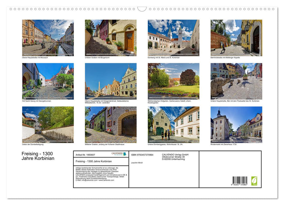 Freising - 1300 Jahre Korbinian (CALVENDO Wandkalender 2026)