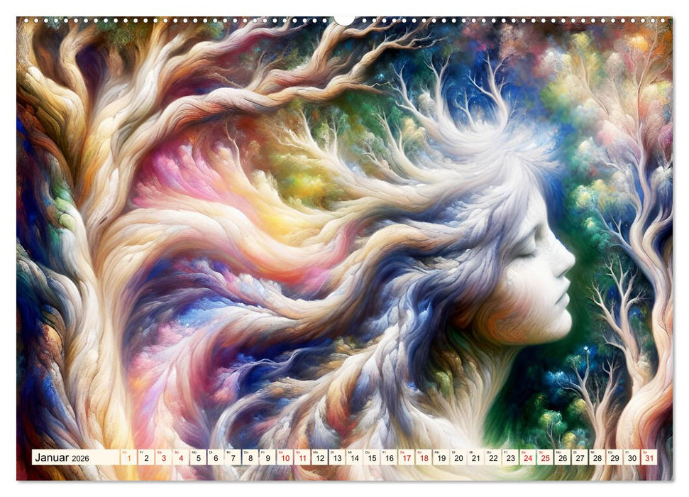 Lebendige Natur - Mystische Baumgeister (CALVENDO Premium Wandkalender 2026)