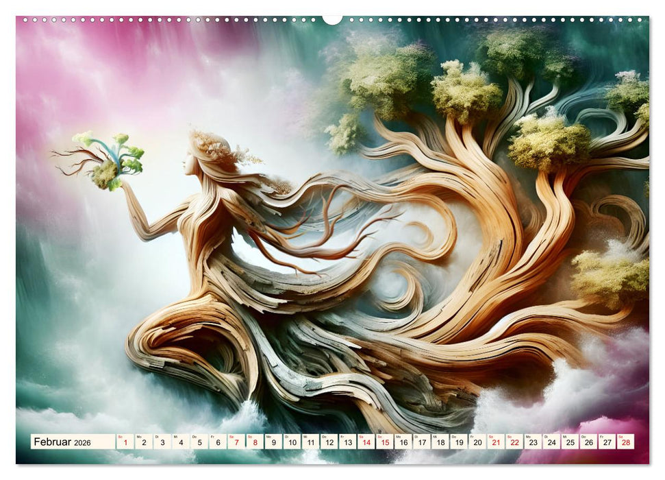 Lebendige Natur - Mystische Baumgeister (CALVENDO Premium Wandkalender 2026)