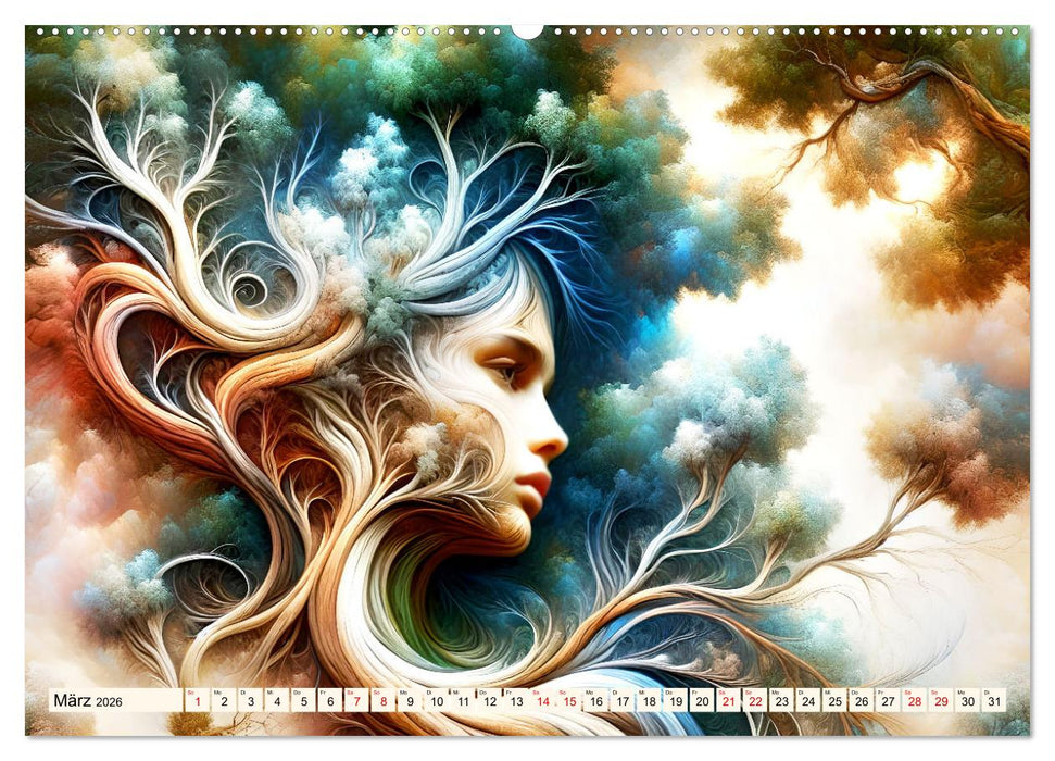 Lebendige Natur - Mystische Baumgeister (CALVENDO Premium Wandkalender 2026)