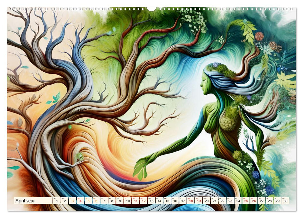Lebendige Natur - Mystische Baumgeister (CALVENDO Premium Wandkalender 2026)