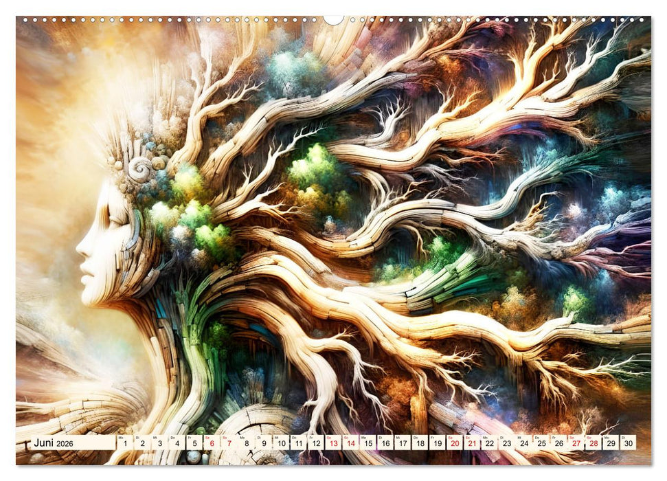 Lebendige Natur - Mystische Baumgeister (CALVENDO Premium Wandkalender 2026)
