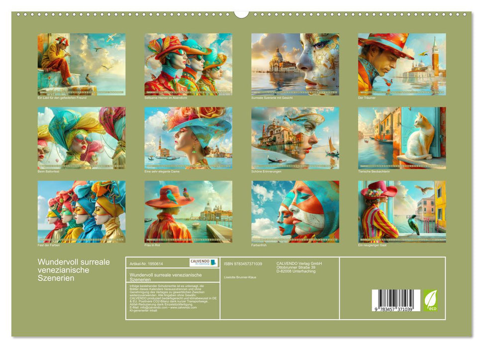 Wundervoll surreale venezianische Szenerien (CALVENDO Premium Wandkalender 2026)