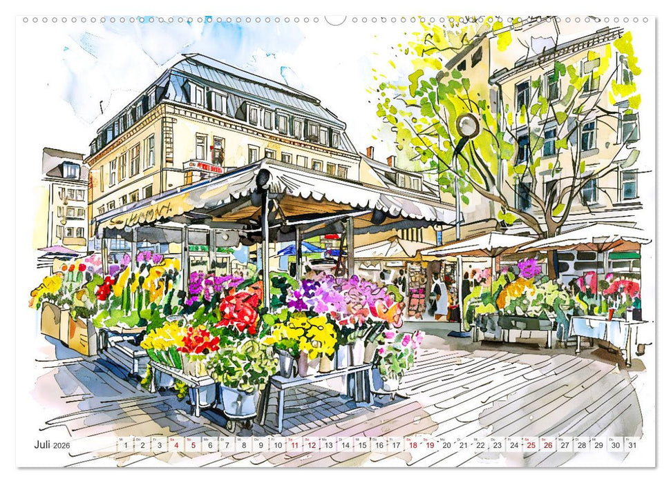 Berlin Impressionen - Kunstvolle Stadtansichten der Seele Berlins (CALVENDO Premium Wandkalender 2026)