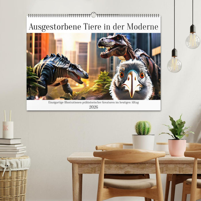 Ausgestorbene Tiere in der Moderne (CALVENDO Wandkalender 2026)