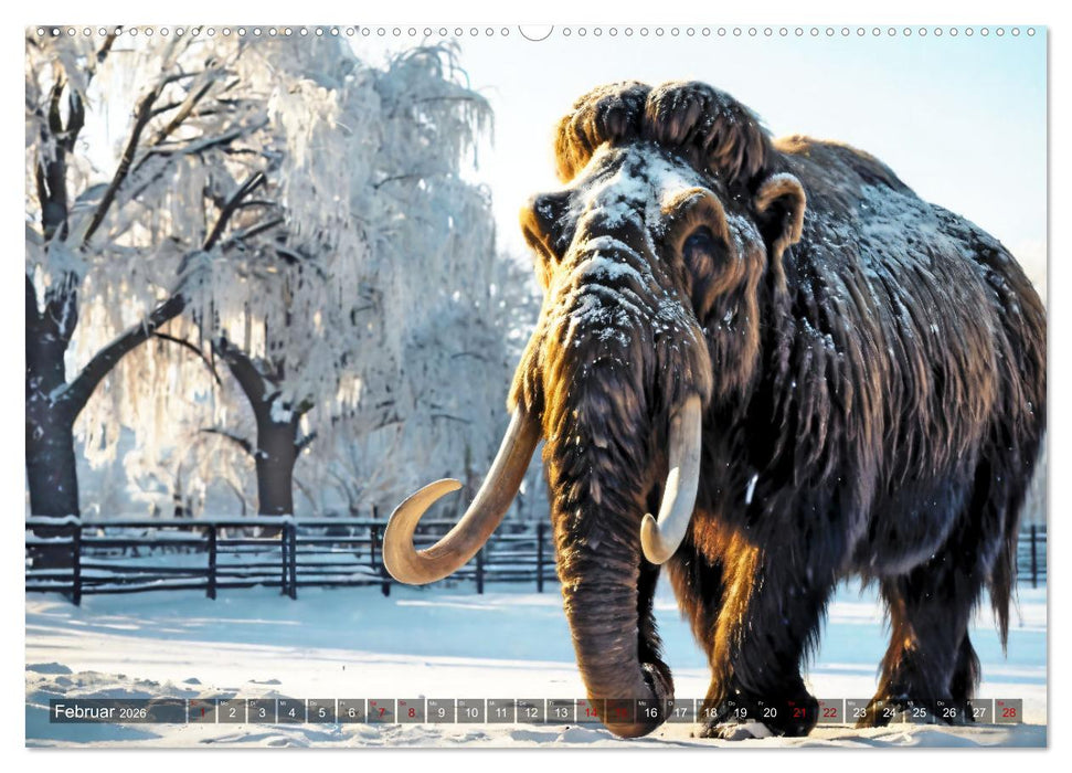 Ausgestorbene Tiere in der Moderne (CALVENDO Wandkalender 2026)