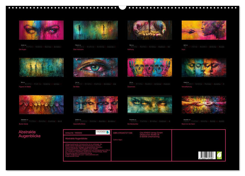 Abstrakte Augenblicke (CALVENDO Wandkalender 2026)