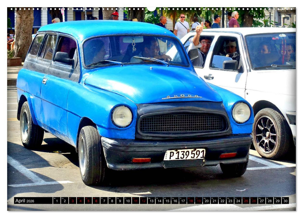 SKODA HITS - Oldtimer der CSSR in Kuba (CALVENDO Premium Wandkalender 2026)