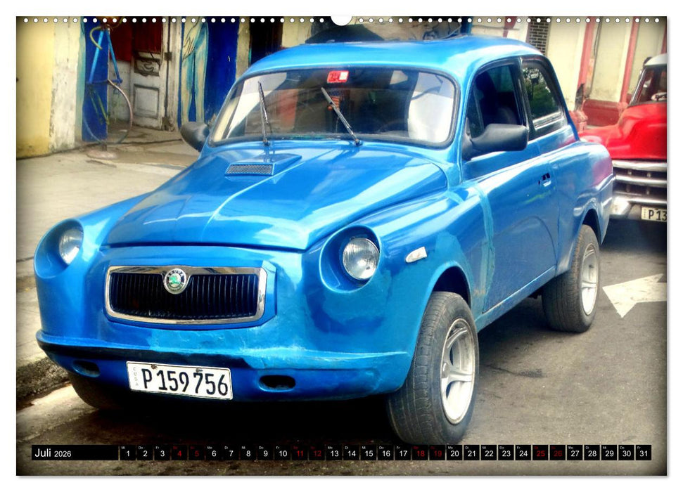 SKODA HITS - Oldtimer der CSSR in Kuba (CALVENDO Premium Wandkalender 2026)
