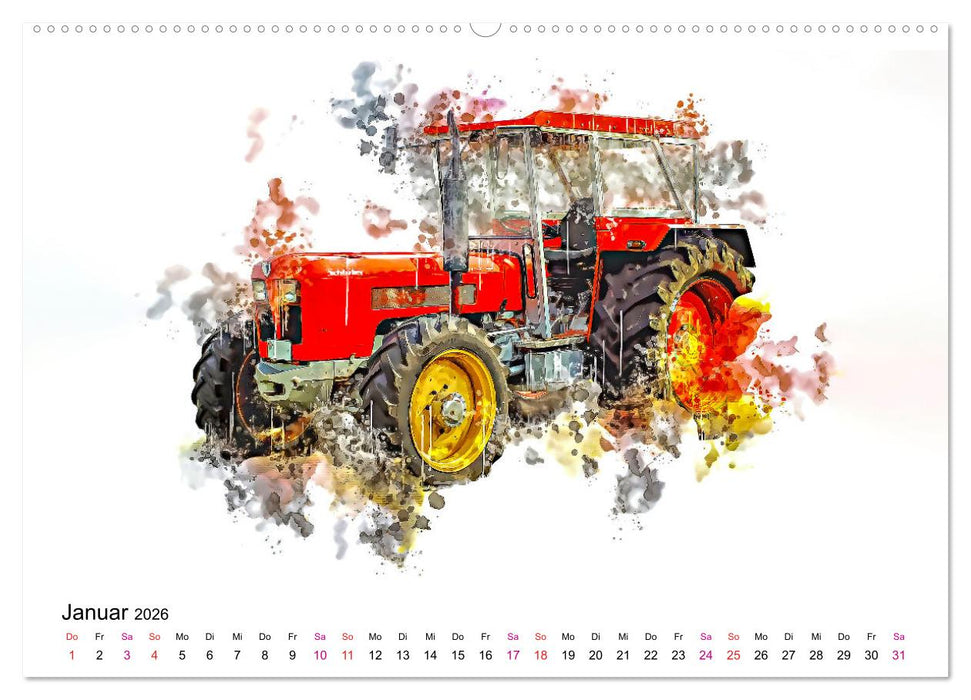 Traktoren Oldtimer Legenden (CALVENDO Wandkalender 2026)