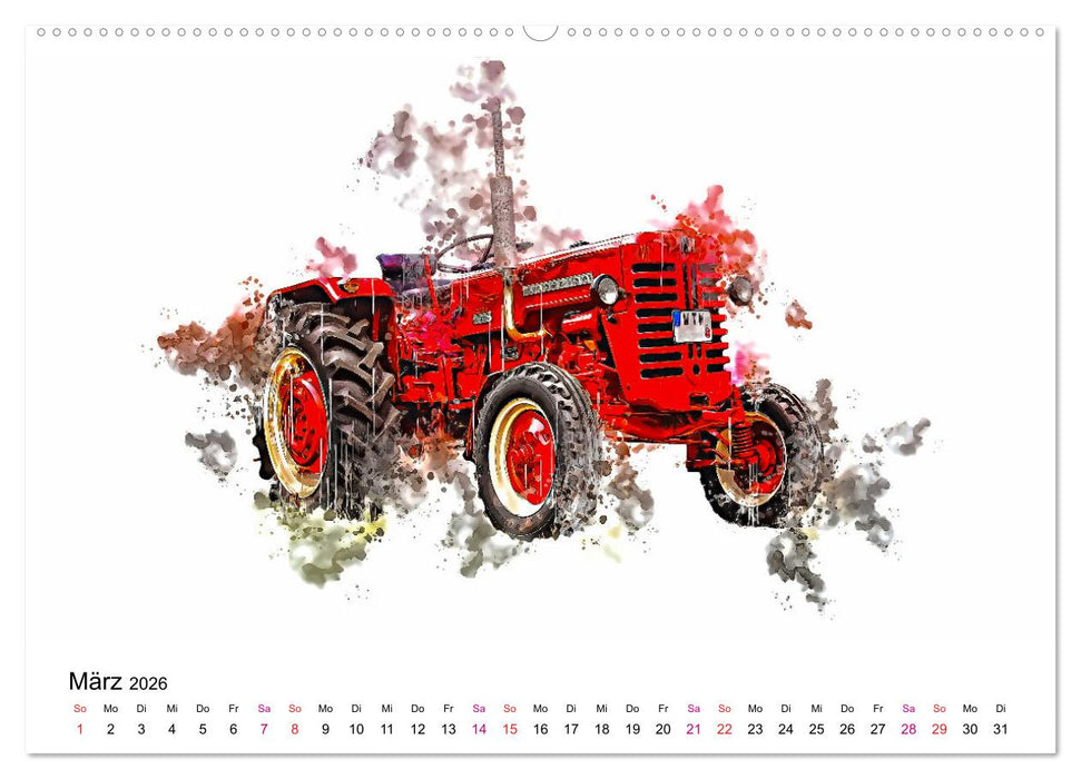 Traktoren Oldtimer Legenden (CALVENDO Wandkalender 2026)