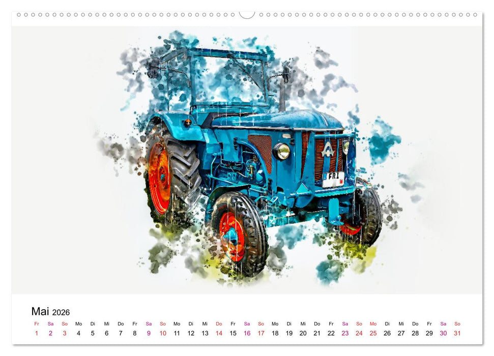 Traktoren Oldtimer Legenden (CALVENDO Wandkalender 2026)
