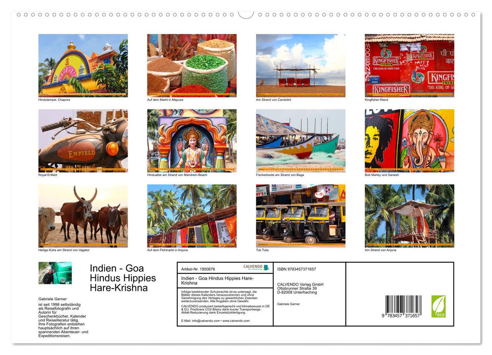 Indien - Goa Hindus Hippies Hare-Krishna (CALVENDO Premium Wandkalender 2026)