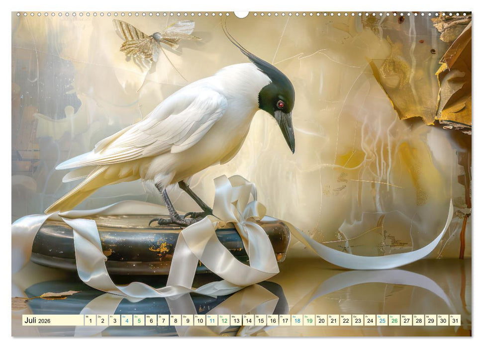 Farbenfrohe Fantasievögel (CALVENDO Premium Wandkalender 2026)