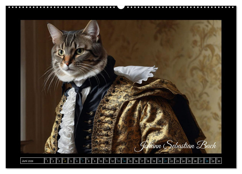 Katzen der Berühmtheiten - Ein Jahr voller ikonischer Schnurrhaare (CALVENDO Wandkalender 2026)