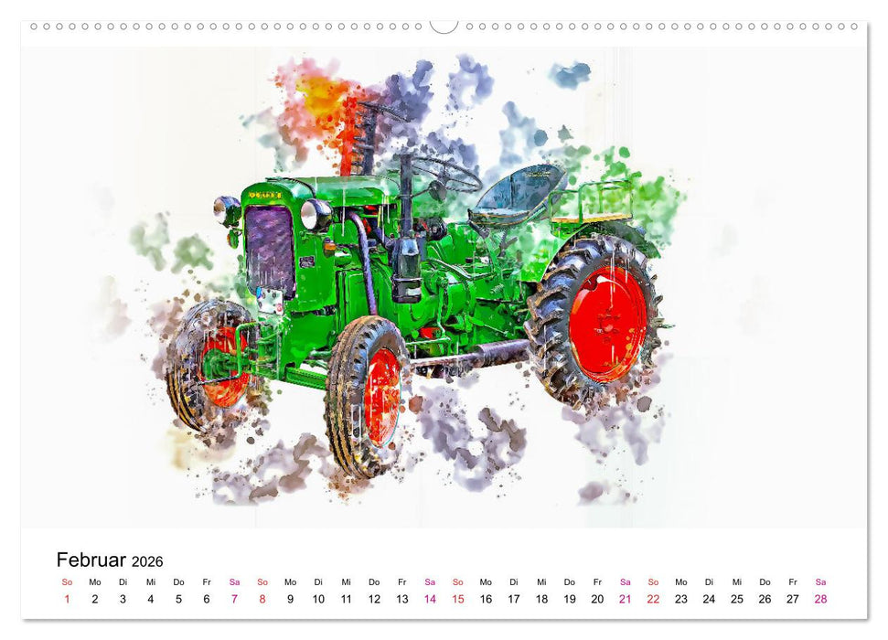 Traktoren Oldtimer Legenden (CALVENDO Premium Wandkalender 2026)