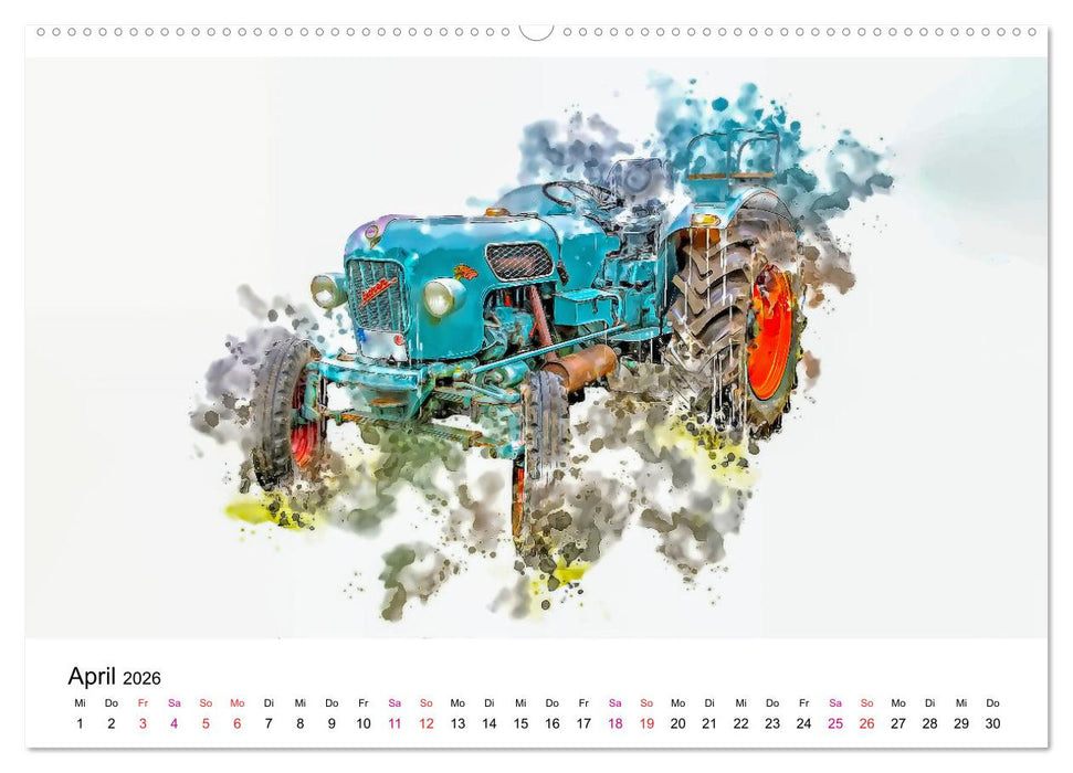 Traktoren Oldtimer Legenden (CALVENDO Premium Wandkalender 2026)