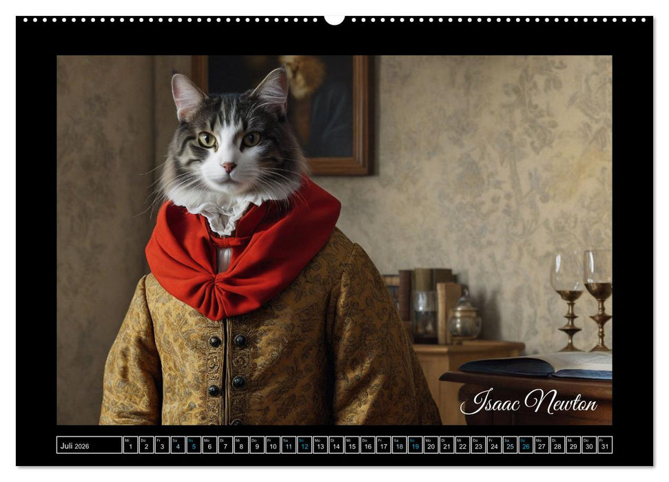 Katzen der Berühmtheiten - Ein Jahr voller ikonischer Schnurrhaare (CALVENDO Premium Wandkalender 2026)