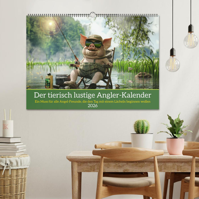 Der tierisch lustige Angler-Kalender (CALVENDO Wandkalender 2026)