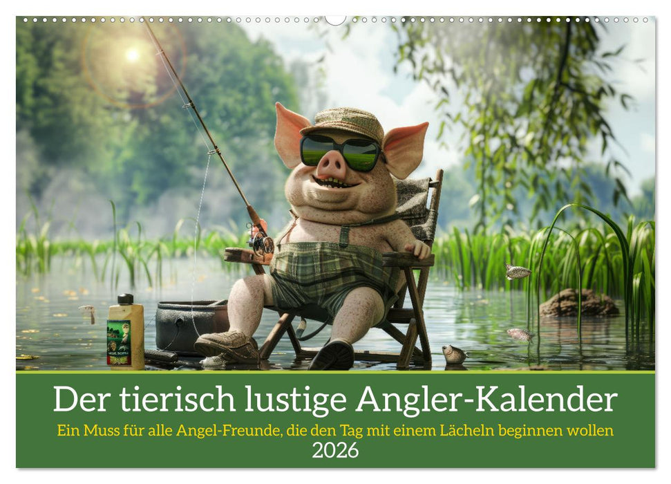 Der tierisch lustige Angler-Kalender (CALVENDO Wandkalender 2026)