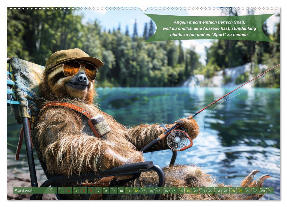 Der tierisch lustige Angler-Kalender (CALVENDO Wandkalender 2026)