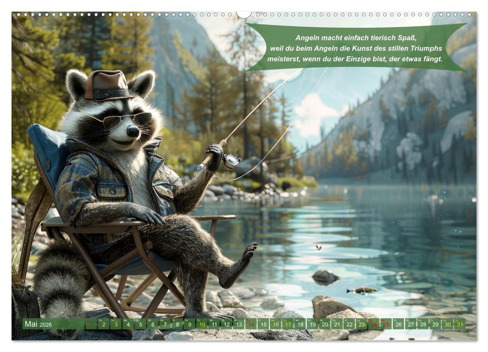 Der tierisch lustige Angler-Kalender (CALVENDO Wandkalender 2026)