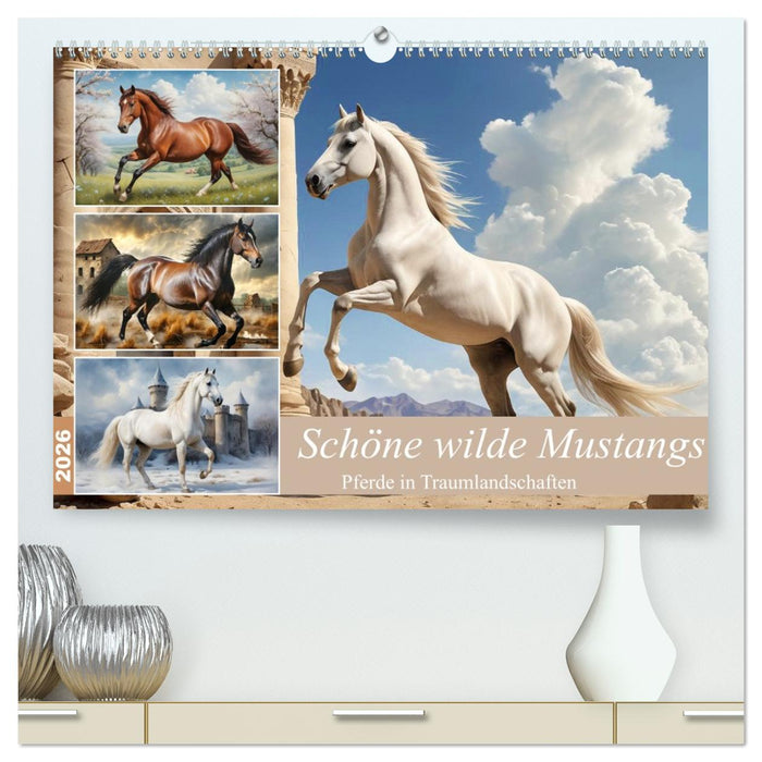 Schöne wilde Mustangs (CALVENDO Premium Wandkalender 2026)