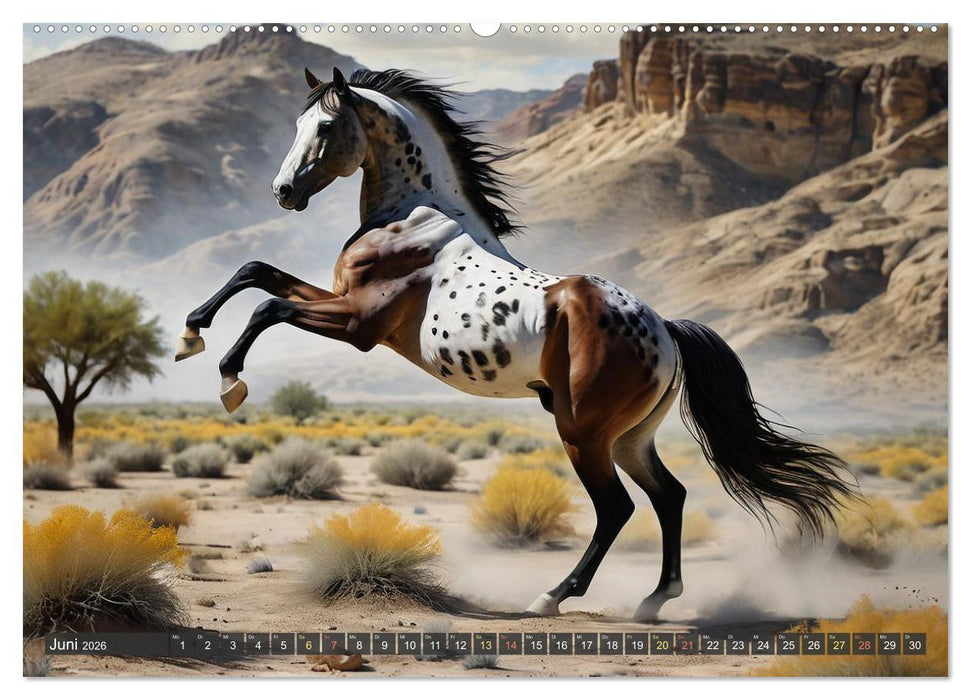 Schöne wilde Mustangs (CALVENDO Premium Wandkalender 2026)