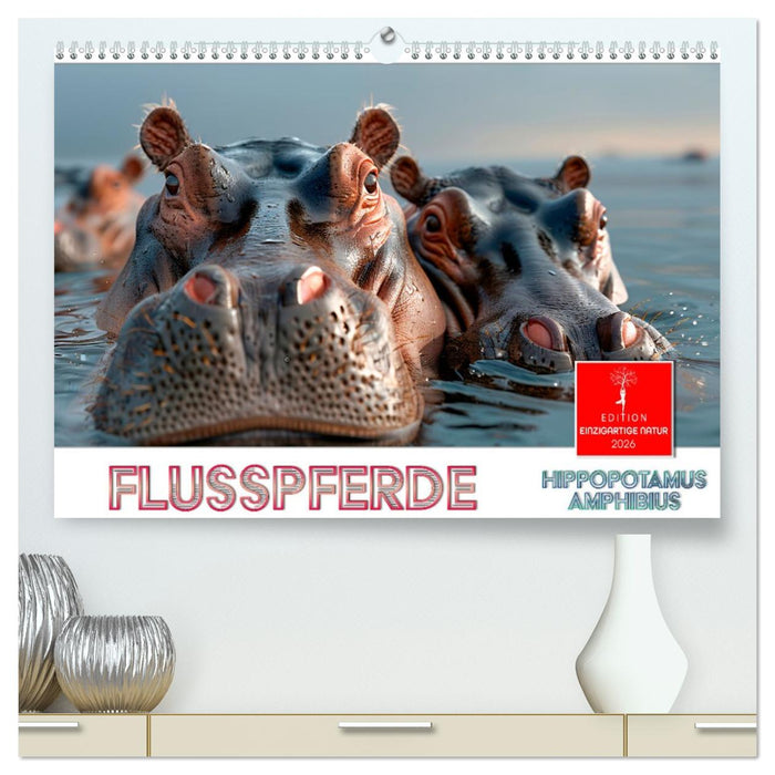 Flusspferde - Hippopotamus amphibius (CALVENDO Premium Wandkalender 2026)