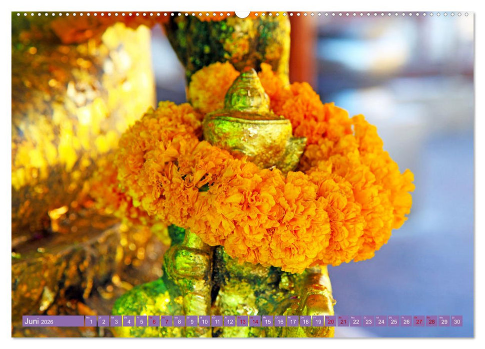 Asien - Farbenfrohe Blumenketten (CALVENDO Wandkalender 2026)