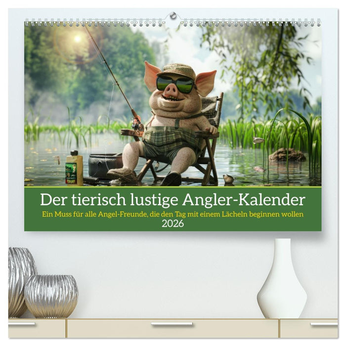 Der tierisch lustige Angler-Kalender (CALVENDO Premium Wandkalender 2026)
