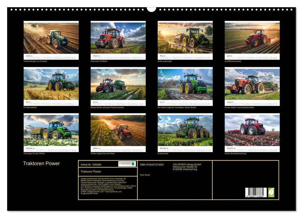 Traktoren Power (CALVENDO Wandkalender 2026)