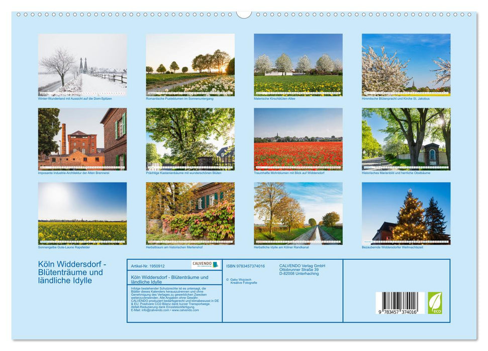 Köln Widdersdorf - Blütenträume und ländliche Idylle (CALVENDO Premium Wandkalender 2026)