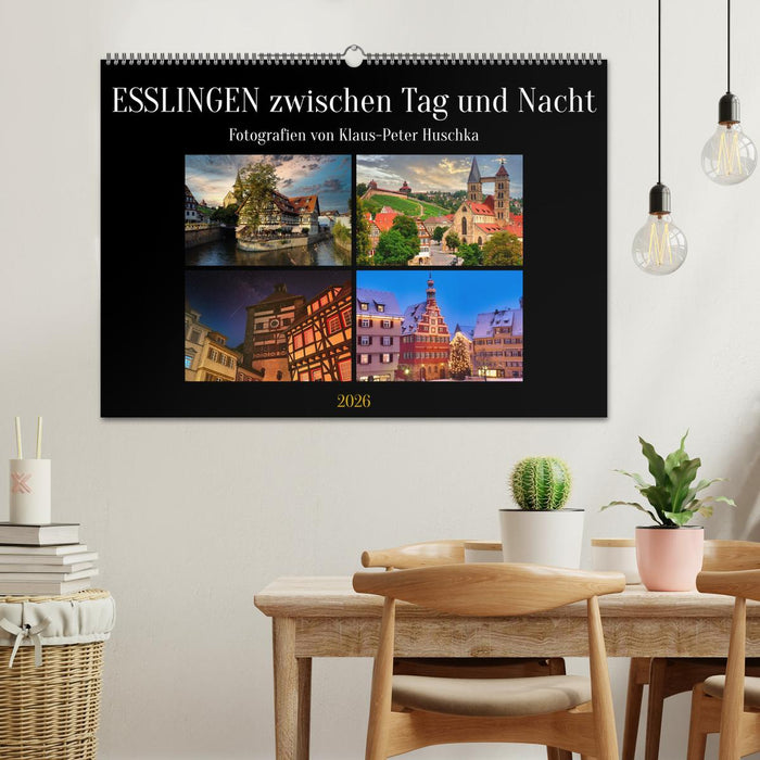 Esslingen zwischen Tag und Nacht (CALVENDO Wandkalender 2026)