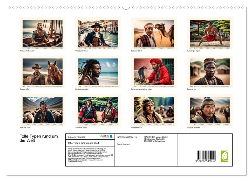 Tolle Typen rund um die Welt (CALVENDO Premium Wandkalender 2026)