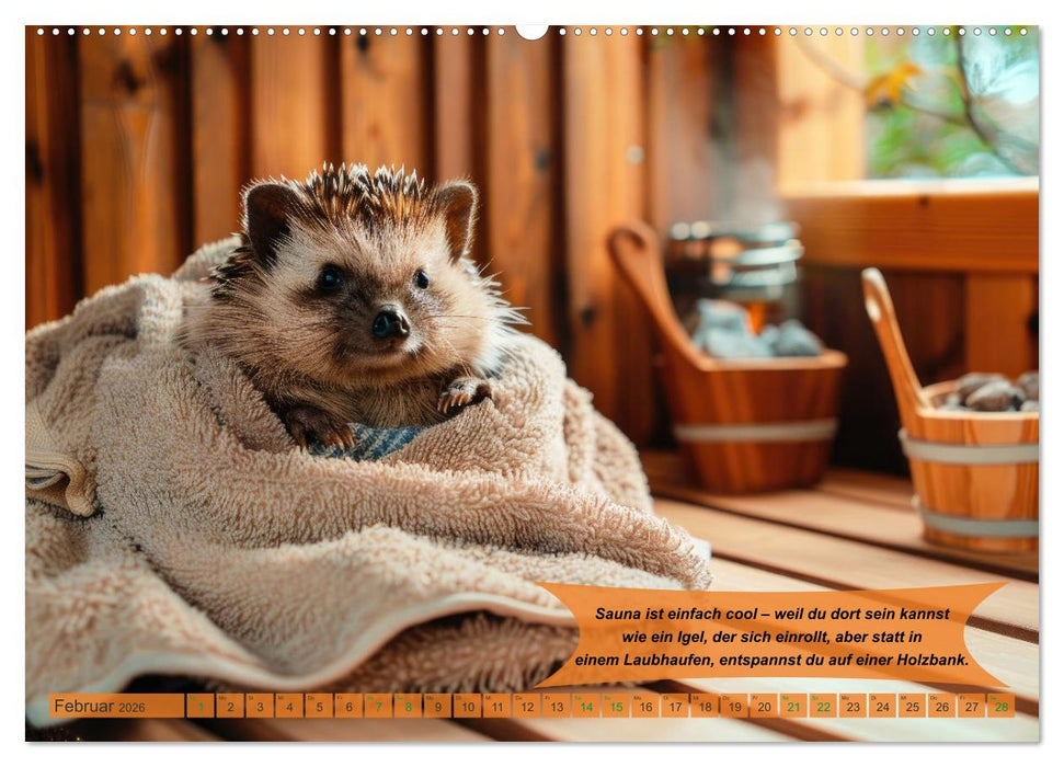 Tierisch lustige Saunafreunde (CALVENDO Wandkalender 2026)