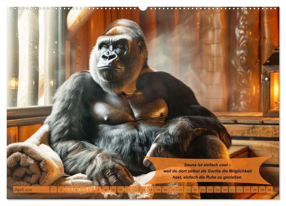 Tierisch lustige Saunafreunde (CALVENDO Wandkalender 2026)