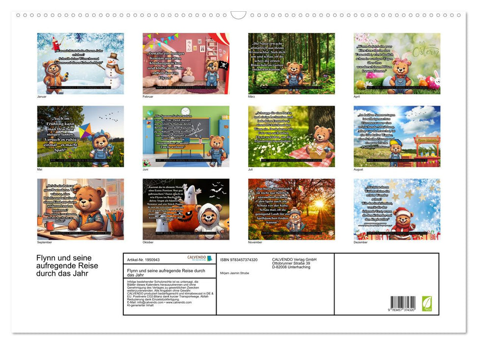 Flynn und seine aufregende Reise durch das Jahr (CALVENDO Wandkalender 2026)