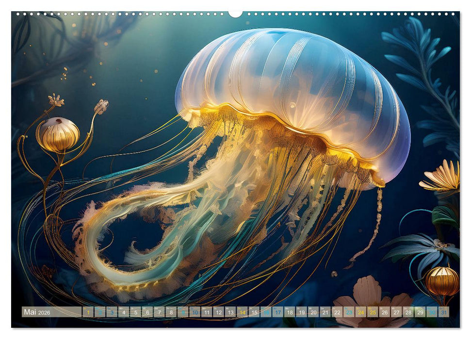 Tiere im Jugendstil - Eine Hommage an die Schönheit des Art Nouveau (CALVENDO Premium Wandkalender 2026)