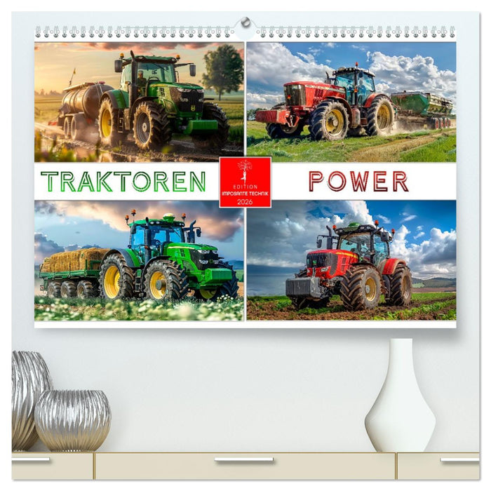 Traktoren Power (CALVENDO Premium Wandkalender 2026)