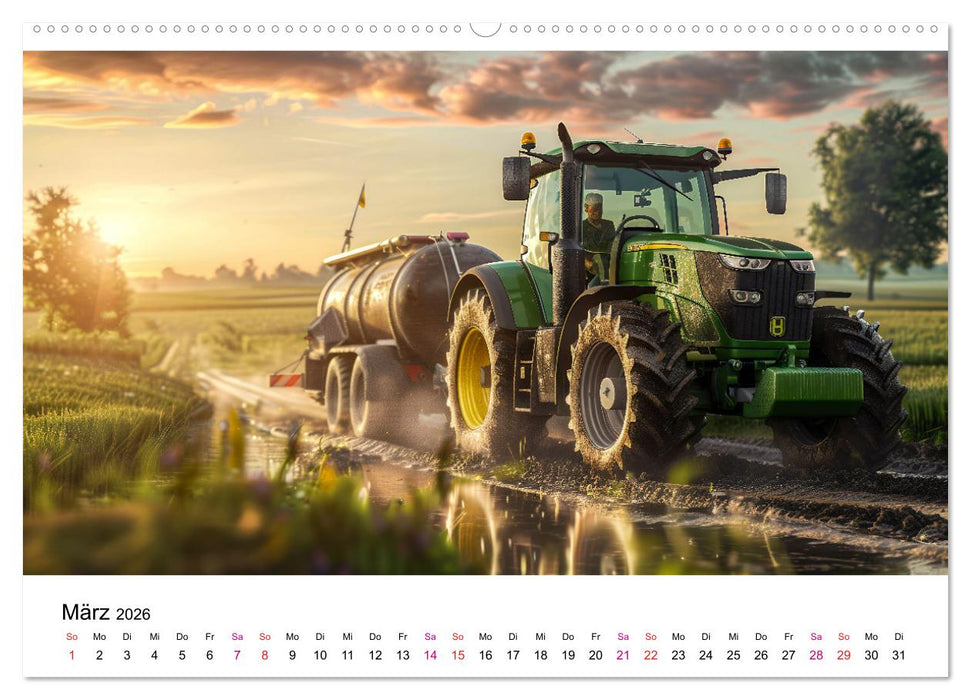 Traktoren Power (CALVENDO Premium Wandkalender 2026)