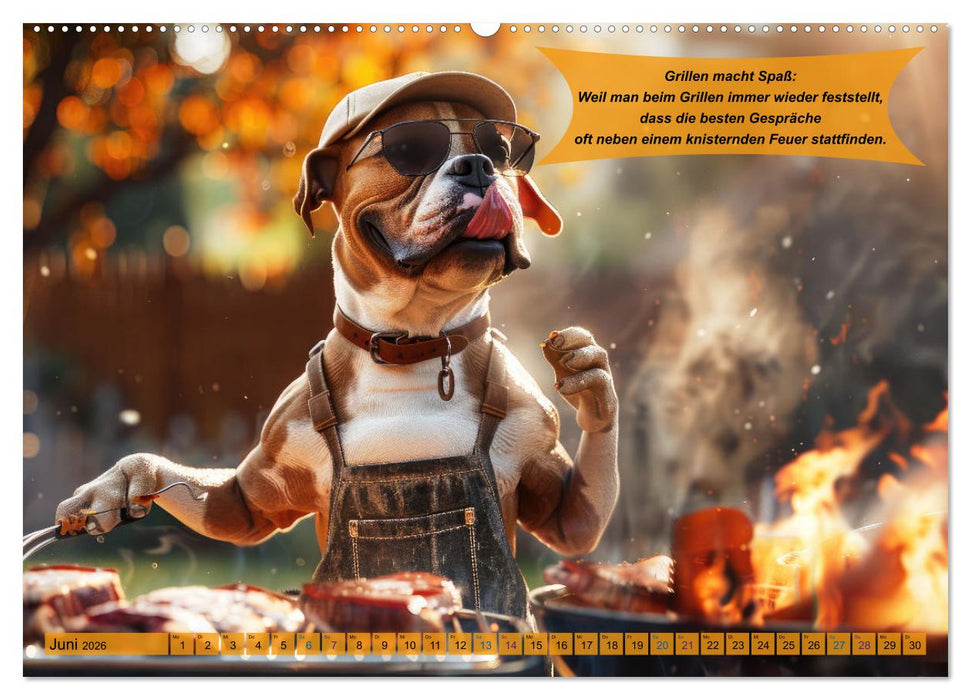 Tierisch lustige Grillmeister (CALVENDO Premium Wandkalender 2026)