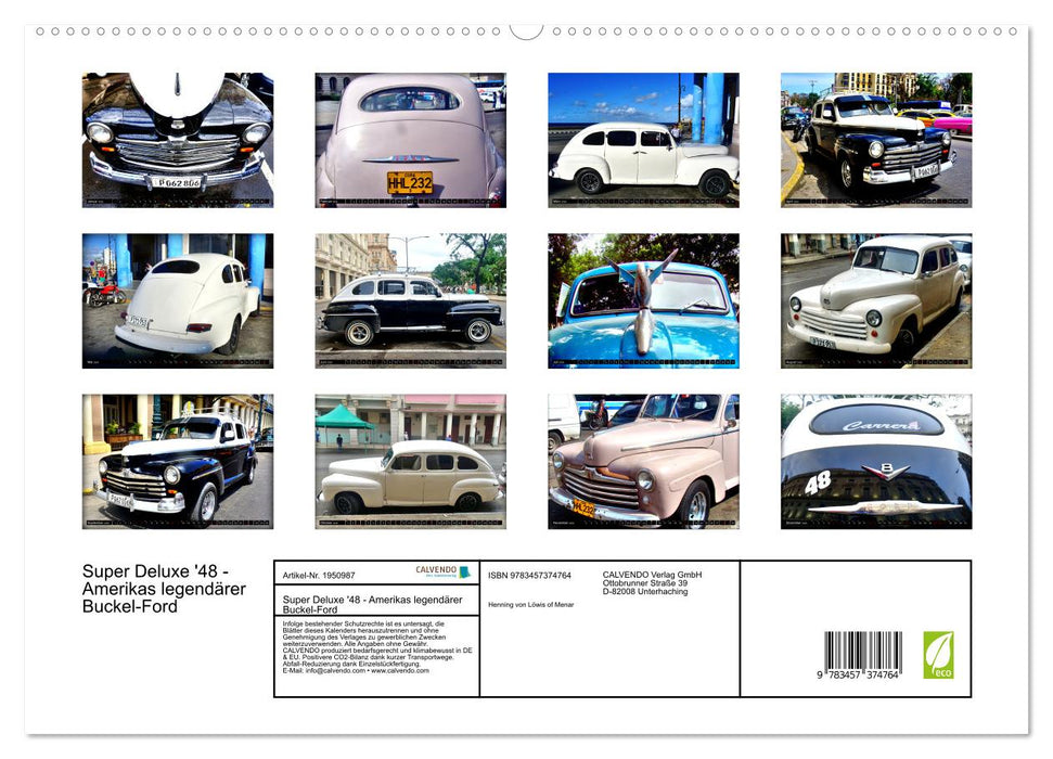 Super Deluxe '48 - Amerikas legendärer Buckel-Ford (CALVENDO Premium Wandkalender 2026)