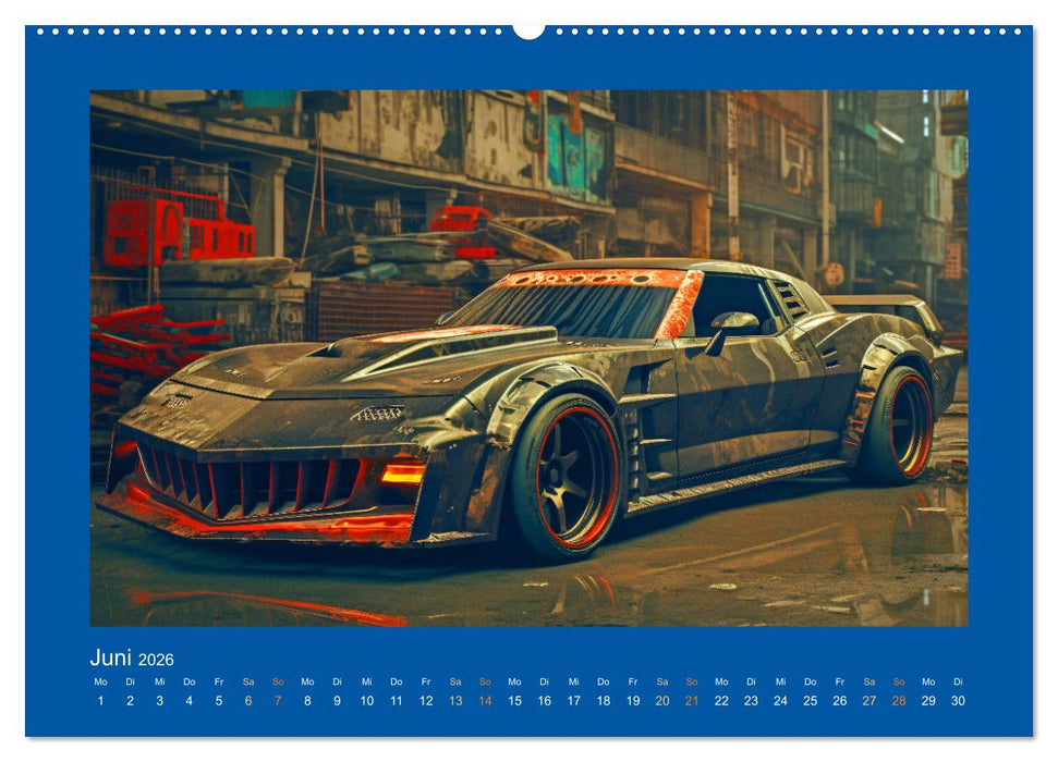 Zukunftsvisionen auf Rädern - Dystopische Fahrzeuge (CALVENDO Wandkalender 2026)