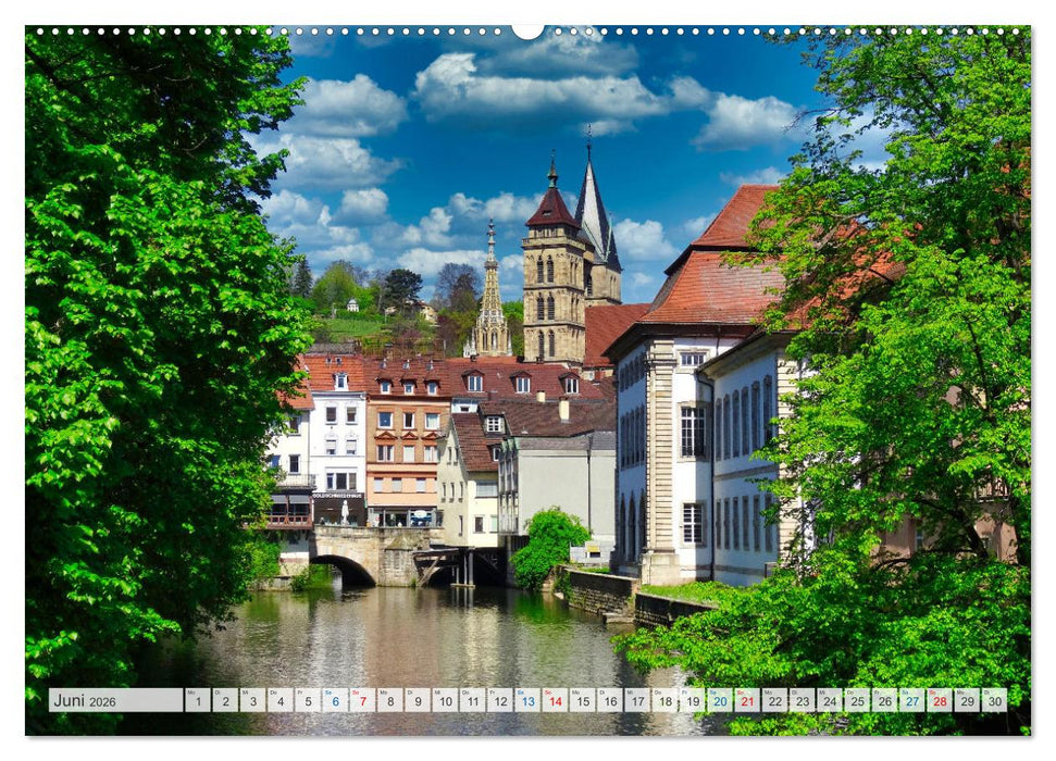 Esslingen zwischen Tag und Nacht (CALVENDO Premium Wandkalender 2026)