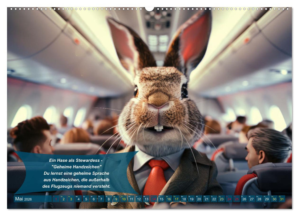 Tierisch lustige Stewardessen (CALVENDO Wandkalender 2026)